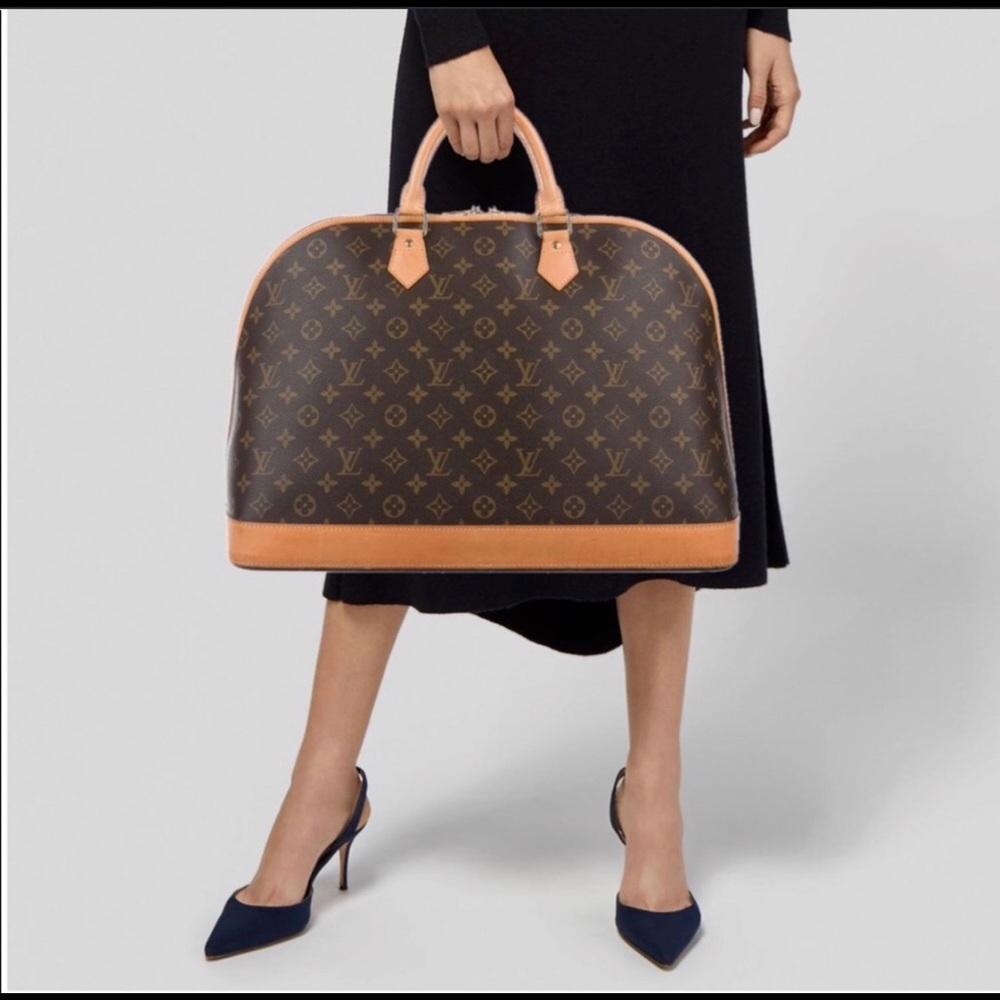 Louis Vuitton Monogram Large Brown and Tan Travel Bag